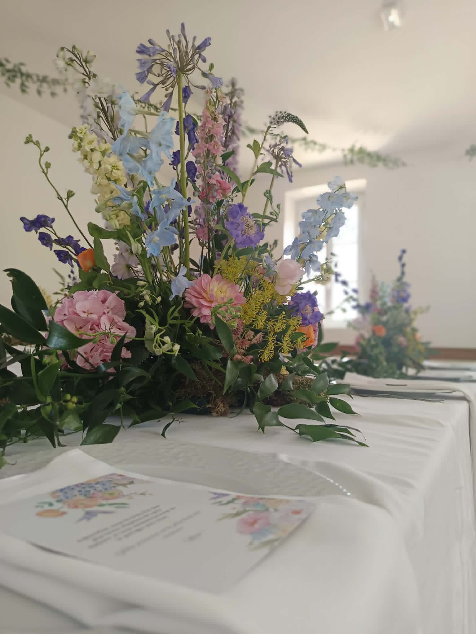 Centre de Table Romantique en Camaïeu